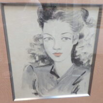「東郷青児」婦人像デッサン画 日本画、掛軸等有名、無名含めかなりの量（１００点近く）
