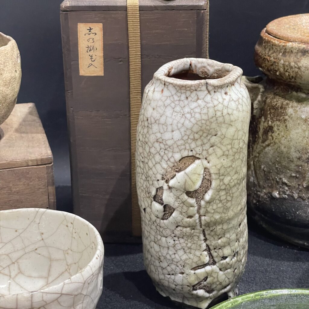 在庫限りSALE 絵志野 ぐい呑み 桐箱付き ② 志野 ぐい飲み 骨董品 www